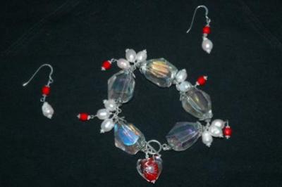 Pulsera de cristales con perlas